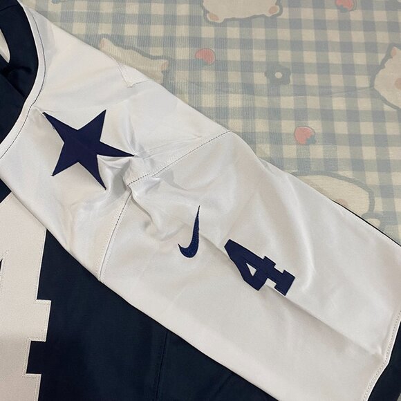 Dallas Cowboys Blue And White Jersey Prescott No. 4 - Picture 5 of 8